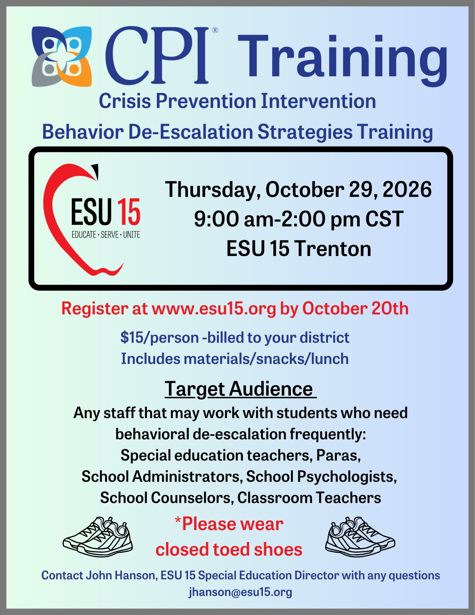Crisis Prevention Intervention Training